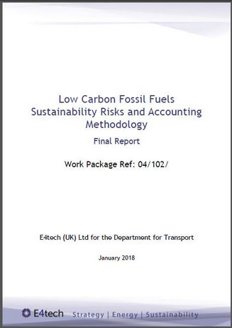 Low carbon fossil fuels sustainability risks and accounting methodology