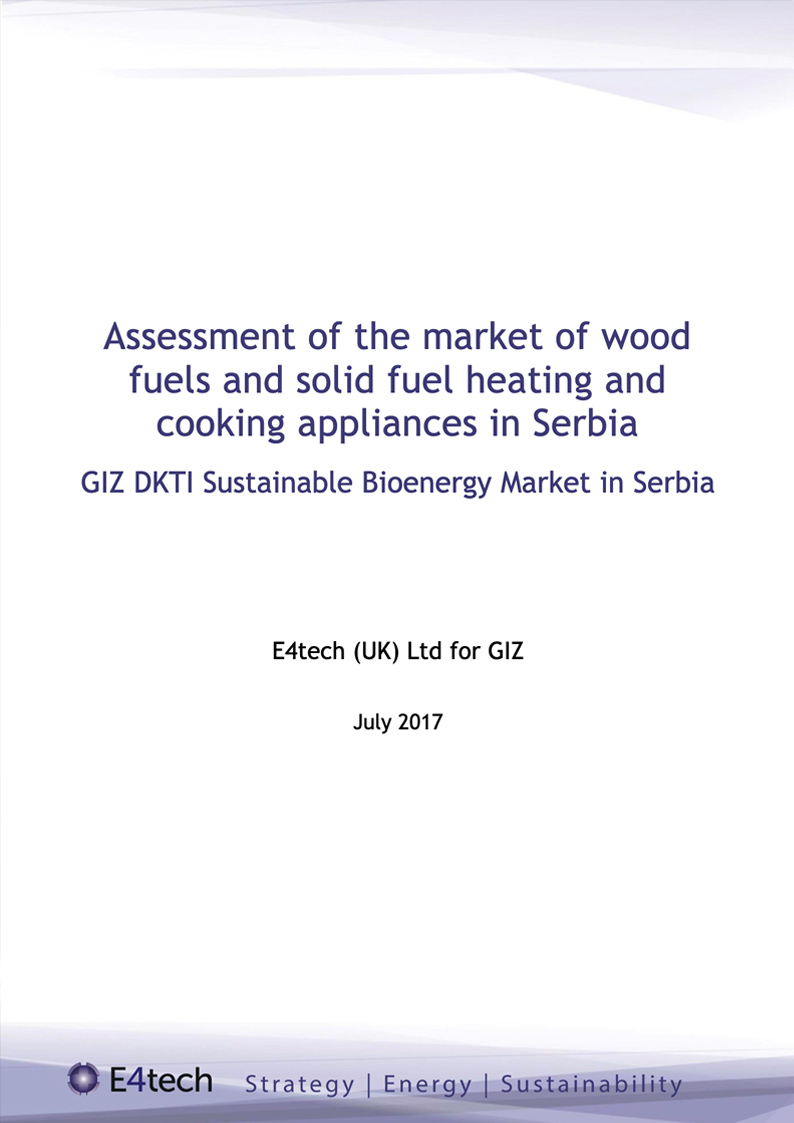 Assessment of the Market of Wood Fuels and Solid Fuel Heating and Cooking Appliances in Serbia